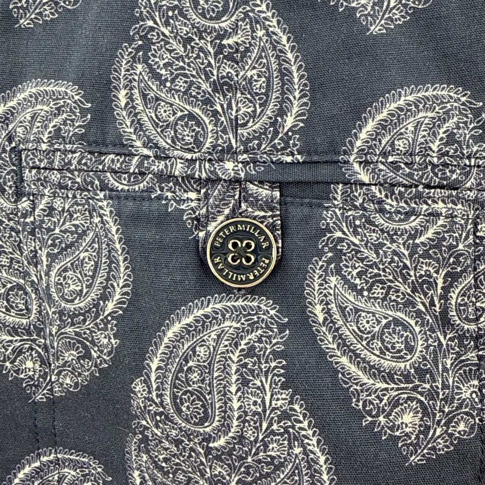 Peter‎ Millar Paisley Golf Skirt Size 6 Blue Cotton Stretch Resort Preppy - Picture 4 of 7